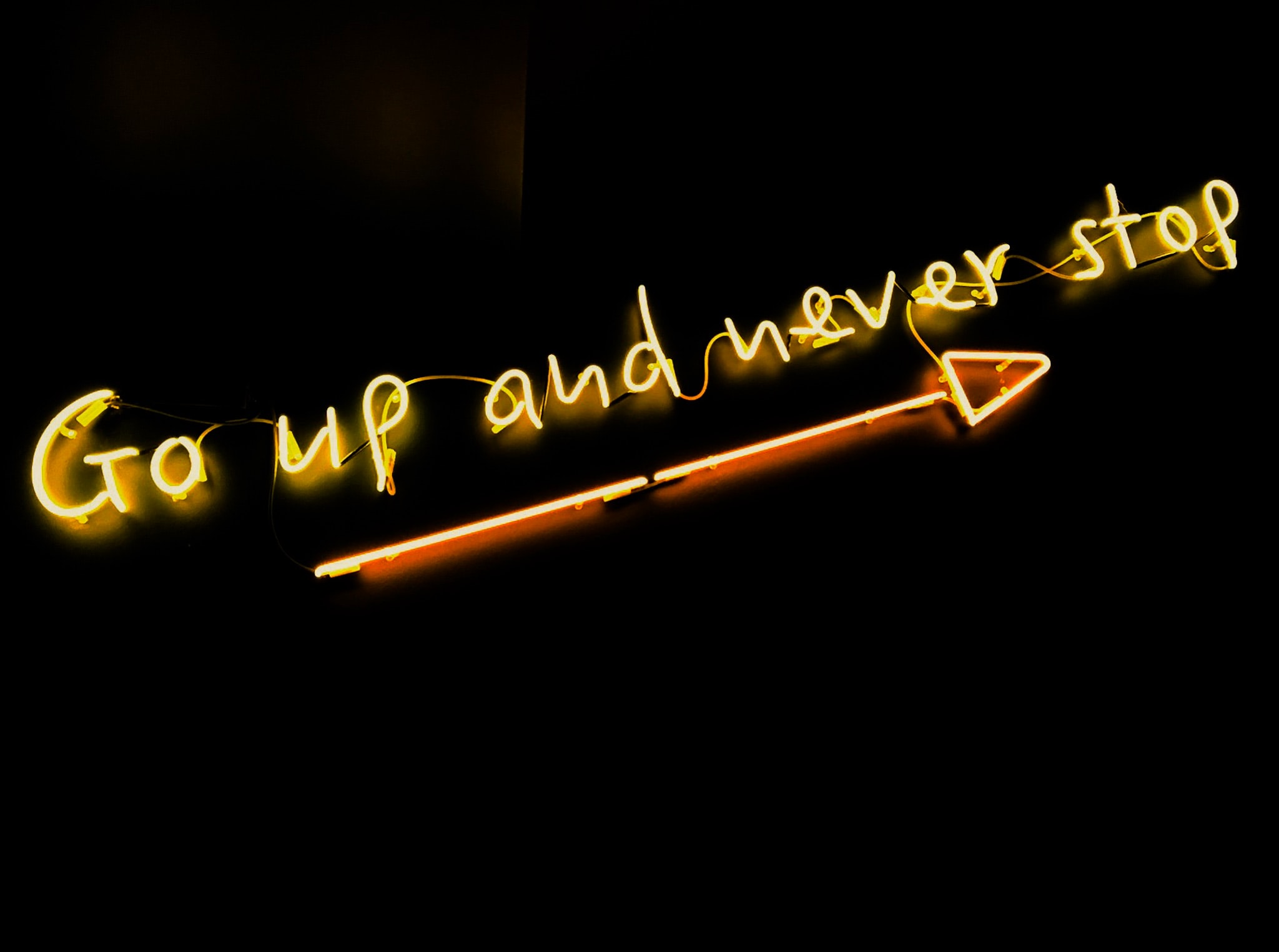 inspirational quote: go up and never